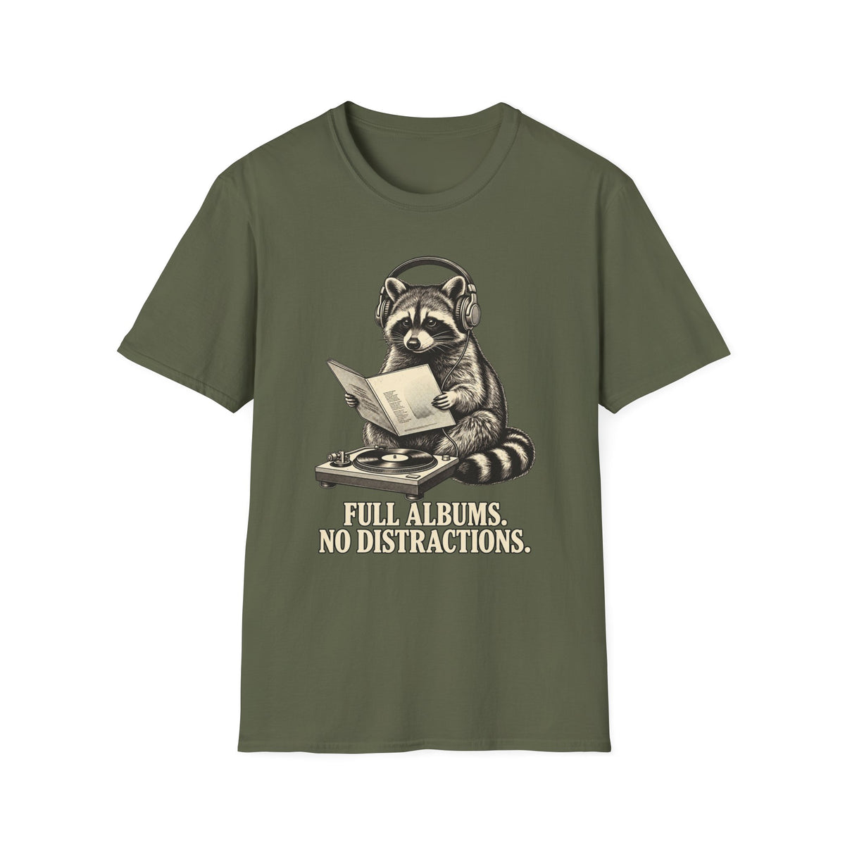 No Skip Tracks Raccoon T-Shirt