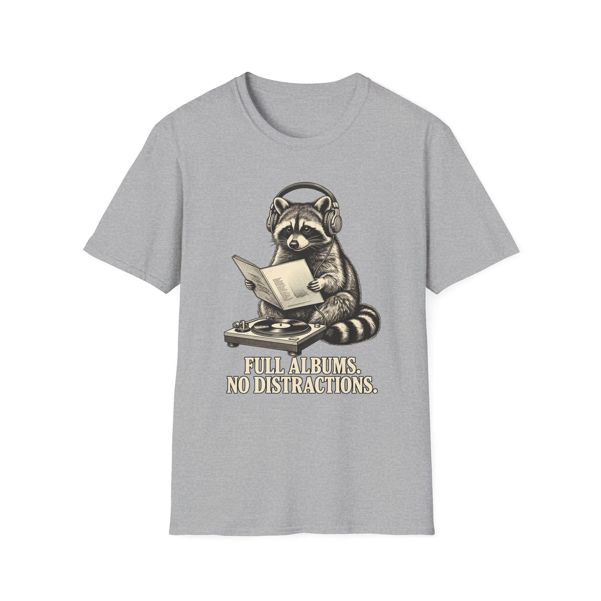 No Skip Tracks Raccoon T-Shirt