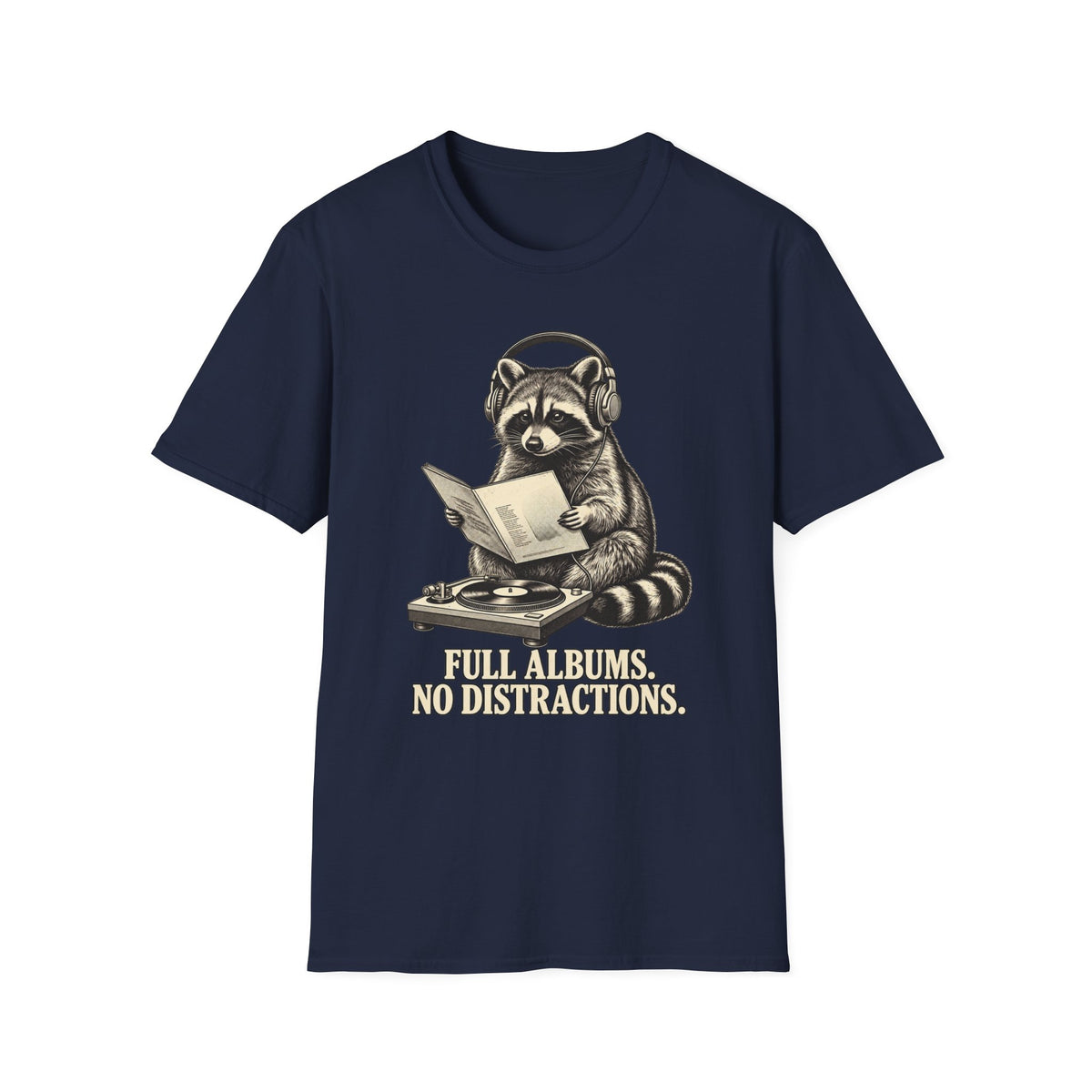 No Skip Tracks Raccoon T-Shirt