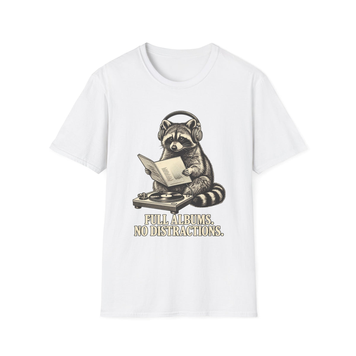 No Skip Tracks Raccoon T-Shirt