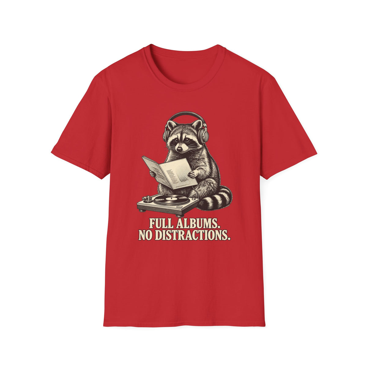 No Skip Tracks Raccoon T-Shirt